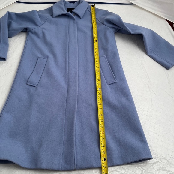 Express vintage 90s Y2K light blue single breast wool pea coat M - Picture 11 of 14